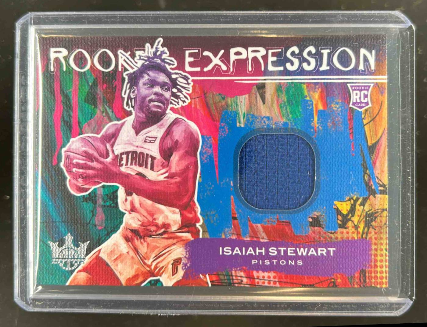 Card image for 2020-21 Panini Court Kings Isaiah Stewart Rookie Expression Memorabilia #RM-IST RC