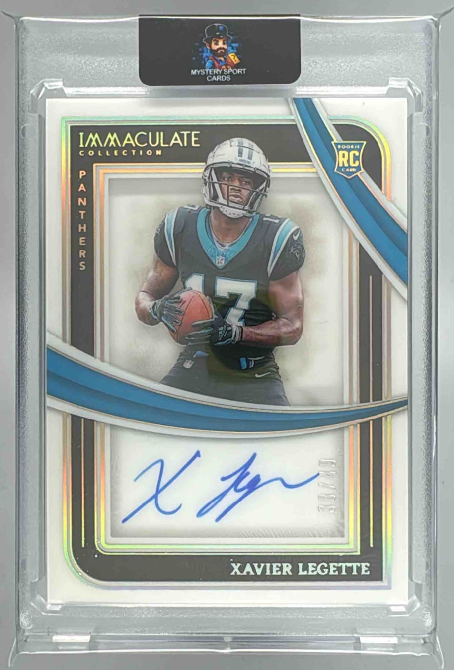 Card image for 2025 Panini Immaculate Collection Xavier Legette 2024 Rookie Shadowbox Signatures /49 IRSS-XLE
