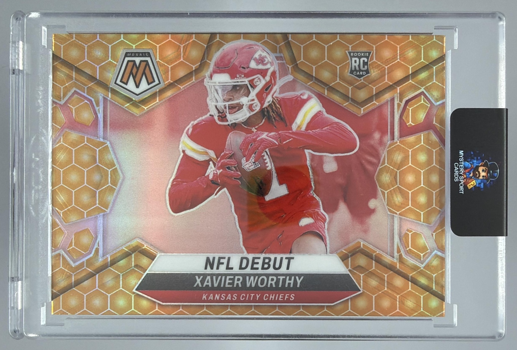 Card image for 2024 Panini Football Mosaic Xavier Worthy #285 RC NFL Debut Kansas City Chiefs