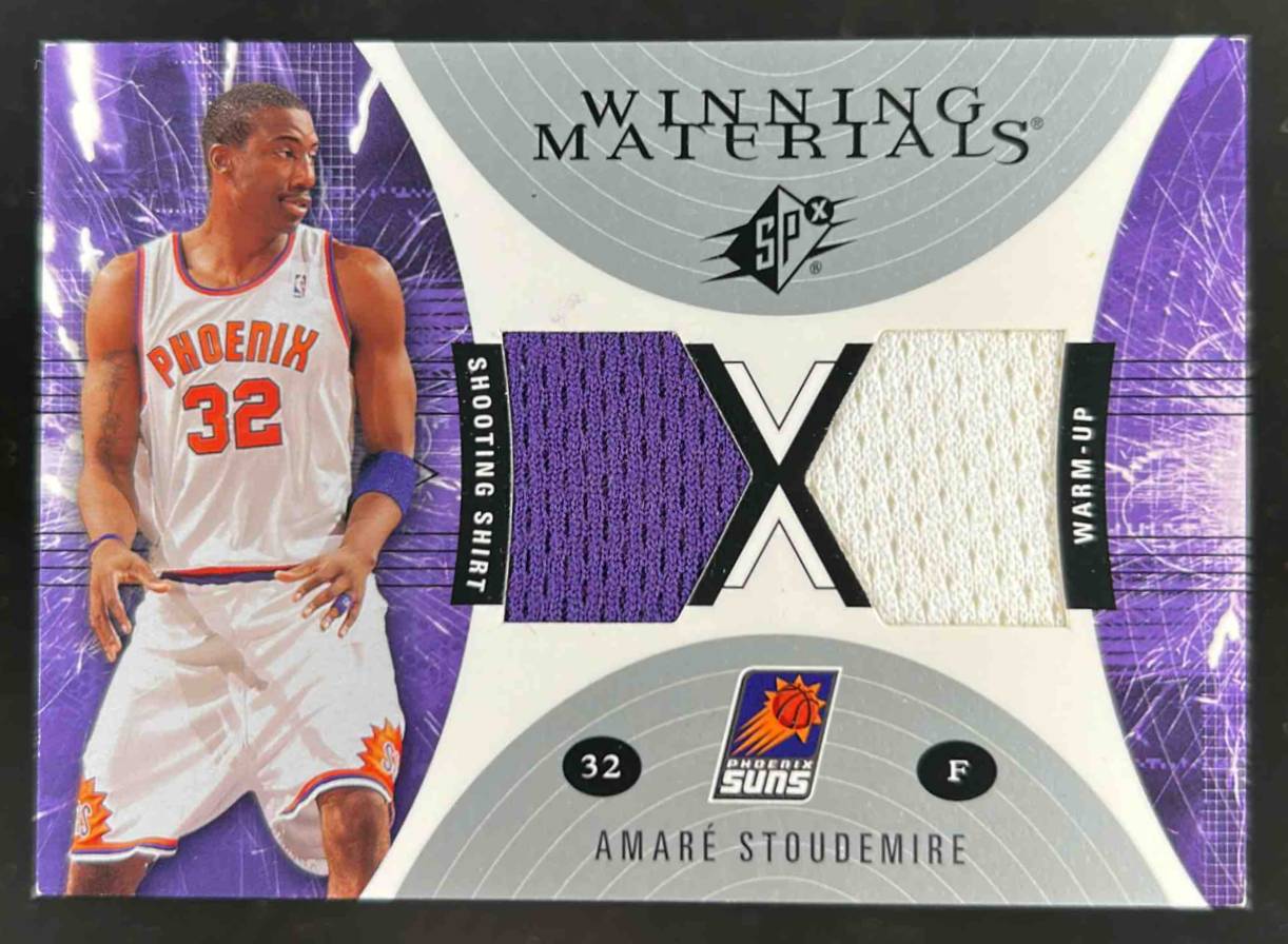 Card image for 2003-04 SPX AMARE STOUDEMIRE WINNING MATERIALS #WM36 MEM PHOENIX SUNS