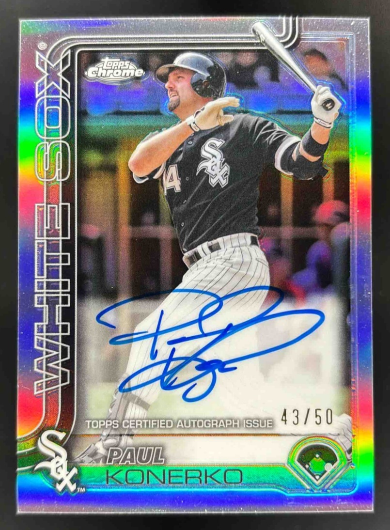 Card image for 2025 Topps Chrome Update Paul Konerko Legends Auto /50 #CLA-PK White Sox