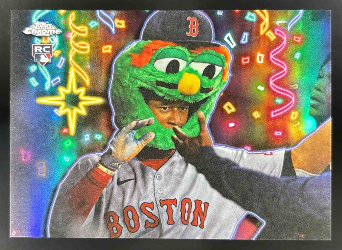 Card image for 2025 Topps Chrome Update Kristian Campbell Celebracion #CT-19 RC Red Sox