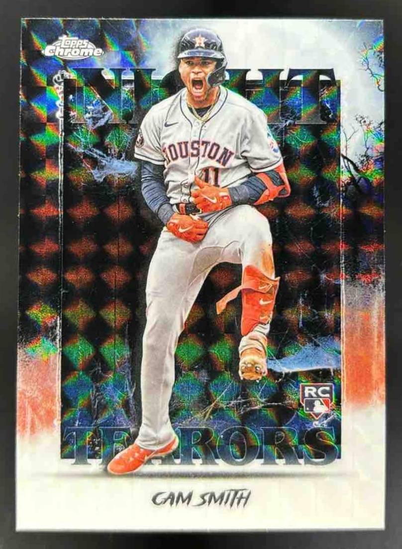 Card image for 2025 Topps Chrome Update Cam Smith Night Terrors Geometric Refractor #NT-19 RC