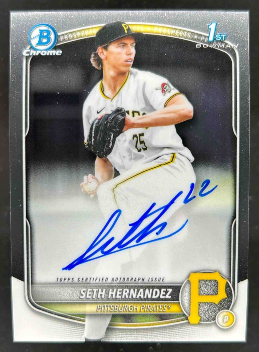 Card image for Seth Hernandez 2025 Bowman Draft Chrome Prospect Auto