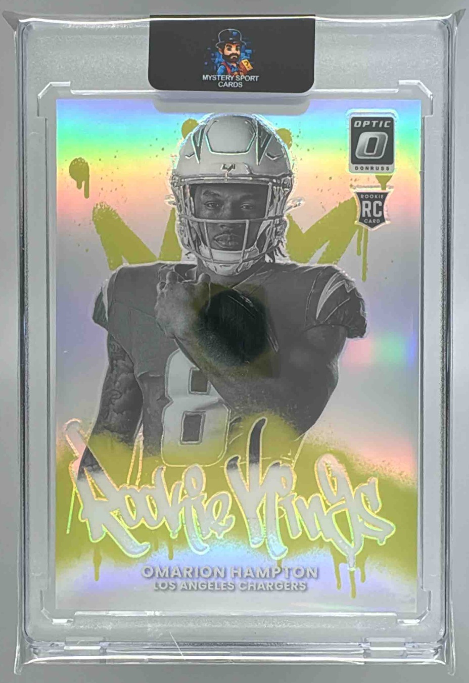 Card image for 2025 Panini Donruss Optic Omarion Hampton Rookie Kings #12 RC Chargers