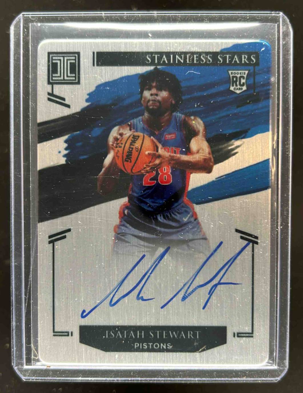 Card image for 2020-21 IMPECCABLE ISAIAH STEWART #SSA-STE STAINLESS STARS AUTO /99 RC
