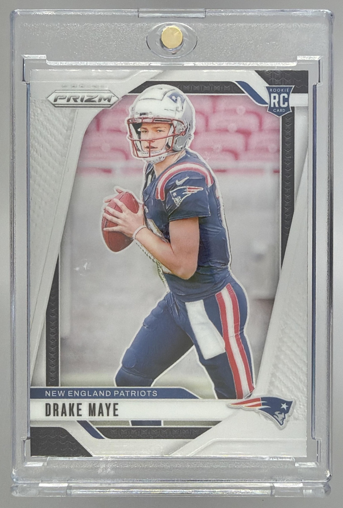 Card image for 2024 Panini Football Prizm Drake Maye #329 RC New England Patriots