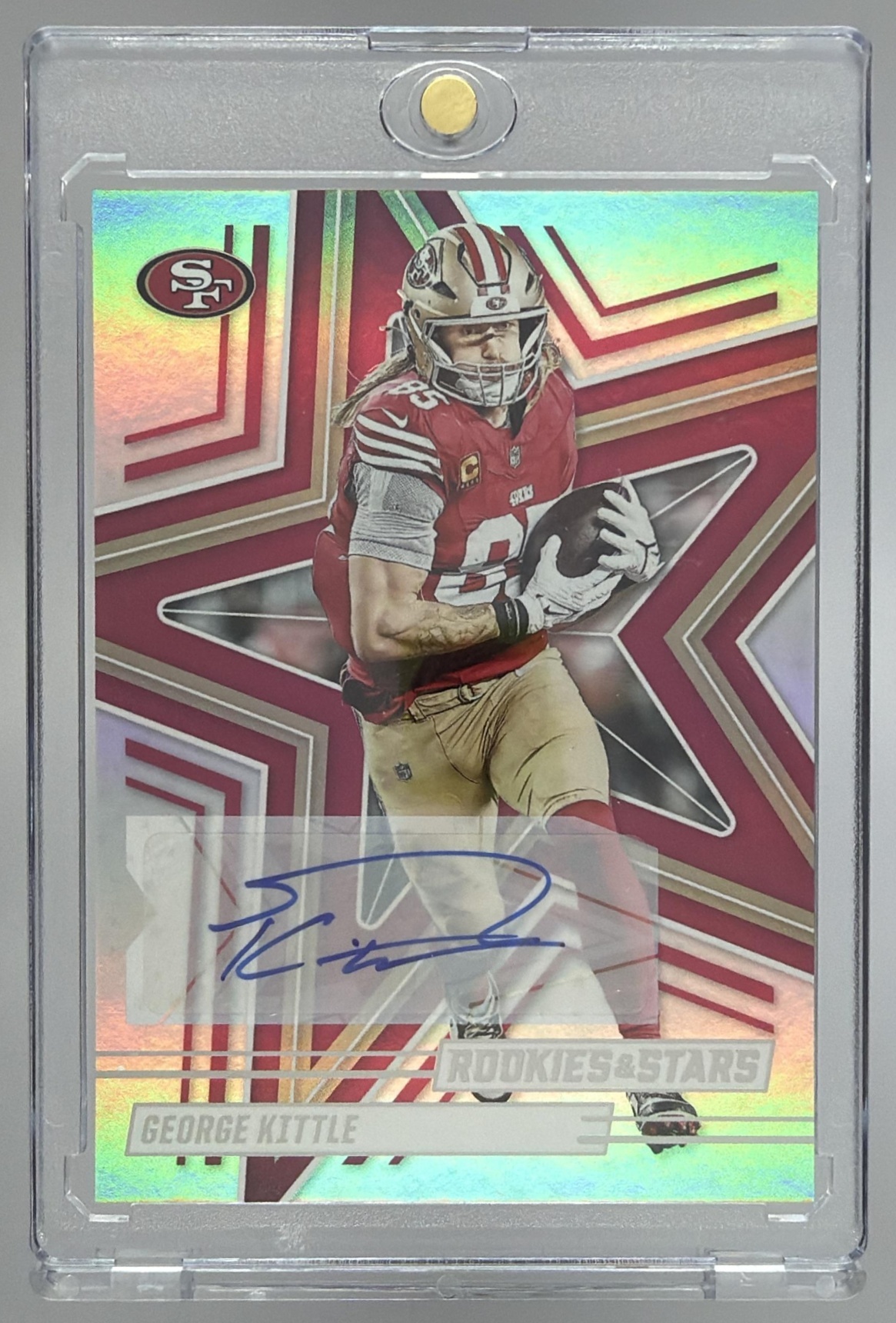 Card image for 2025 Panini Rookies & Stars George Kittle Signatures #21 Auto 49ers
