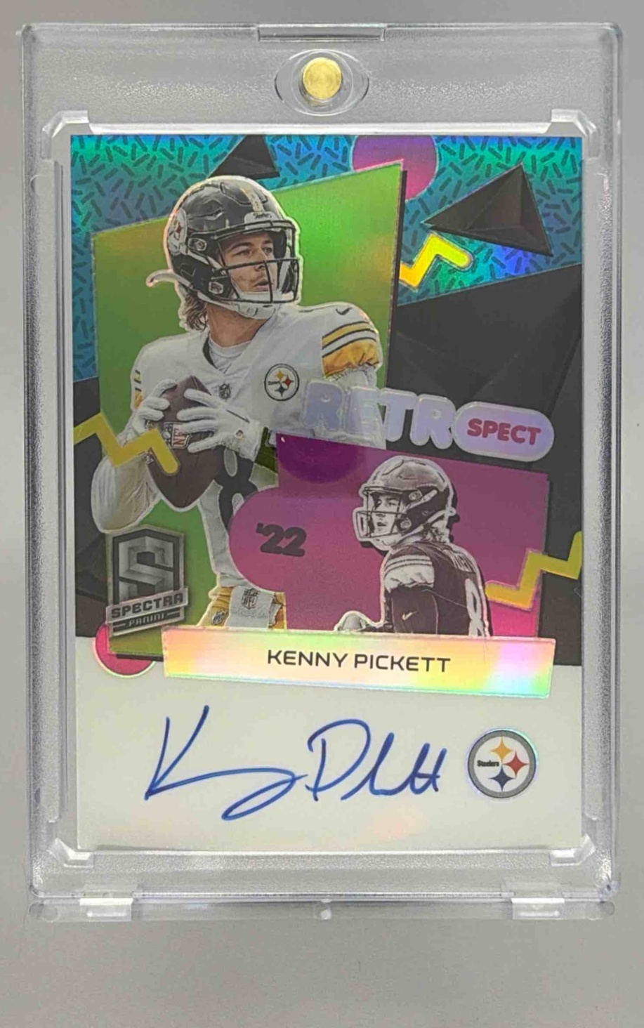 Card image for 2023 Panini Football Zenith Kenny Pickett Auto /50 #85 Pittsburgh Steelers