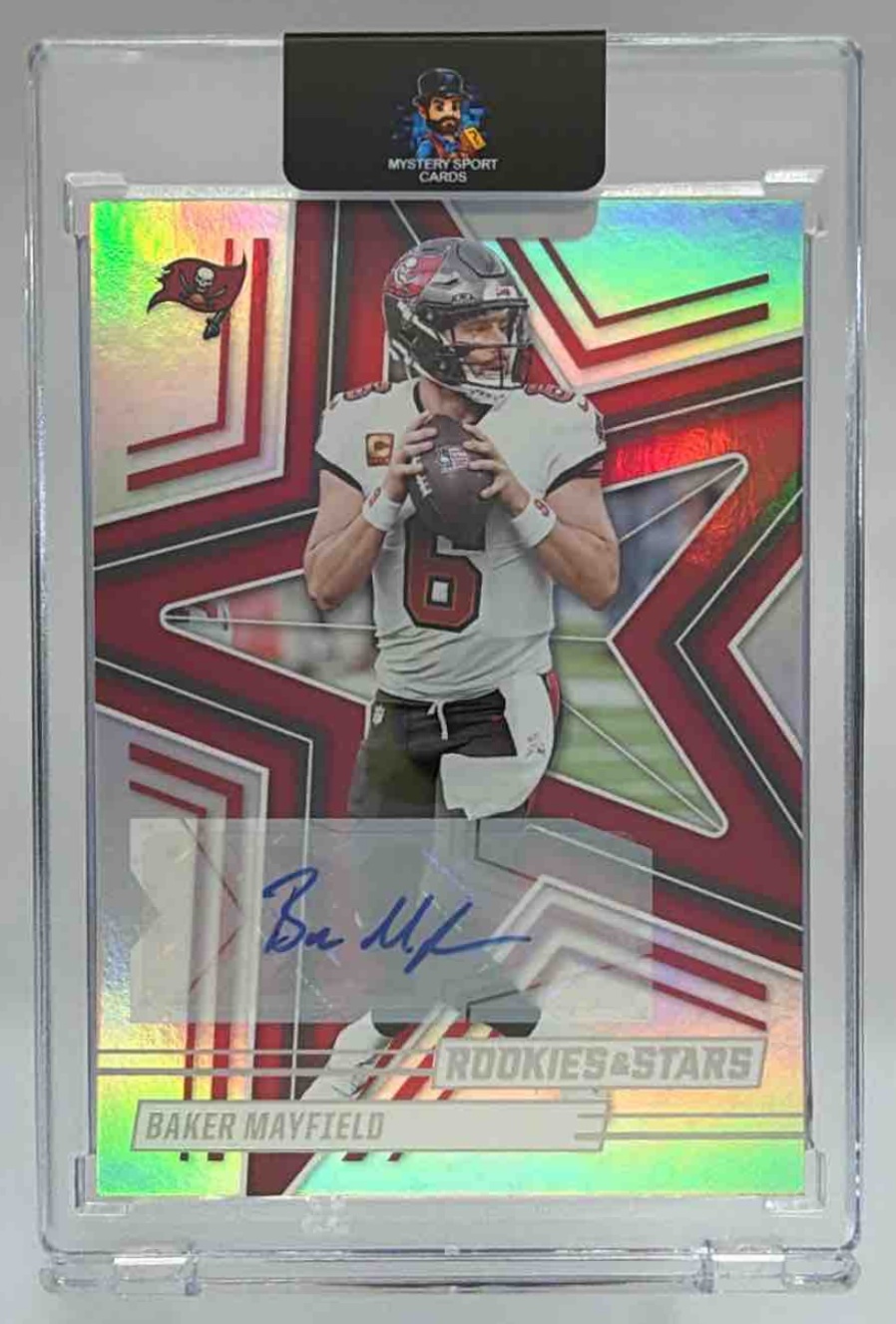 Card image for 2025 Panini Rookies & Stars Baker Mayfield Signatures #98 Auto Buccaneers