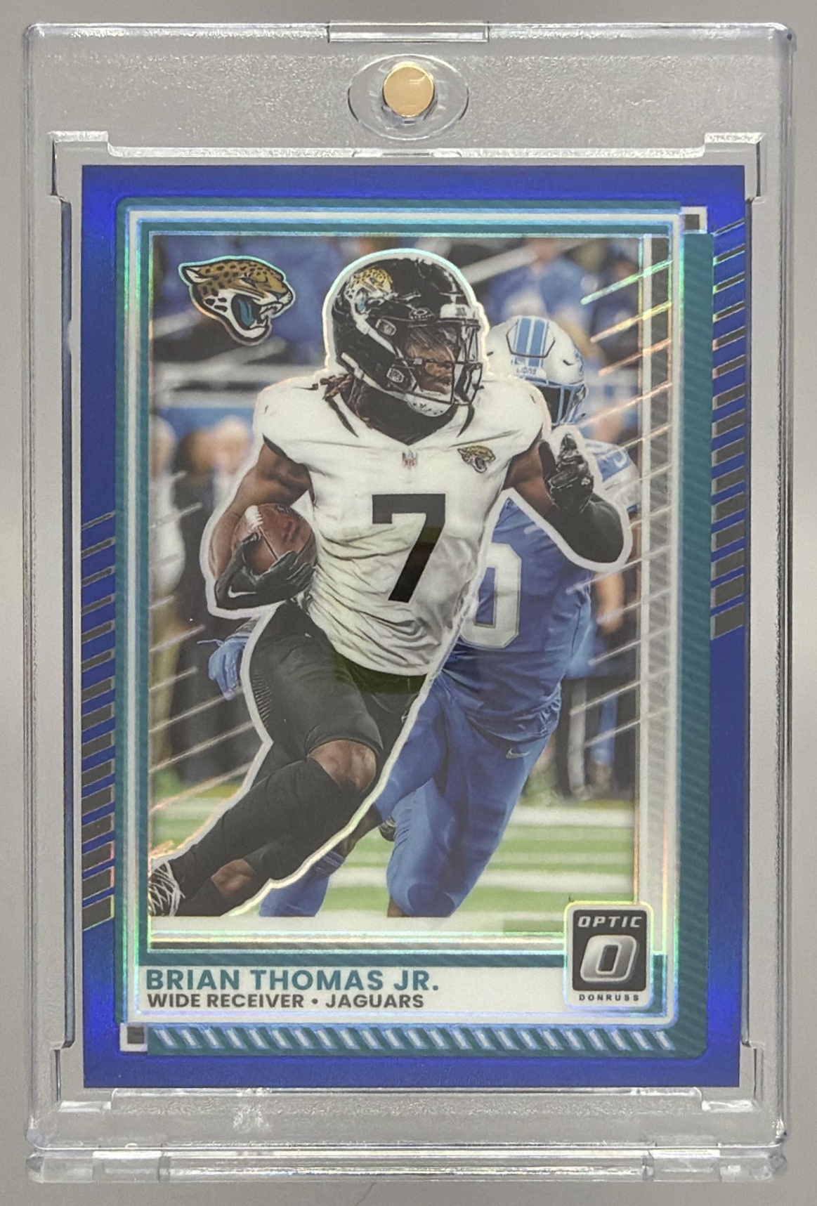 Card image for 2025 Panini Donruss Optic Brian Thomas Jr. Blue Prizm /249 #4 Jaguars