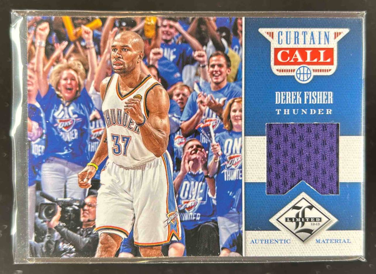 Card image for 2012-13 Panini Limited Derek Fisher Curtain Call Materials 151 /199 #15