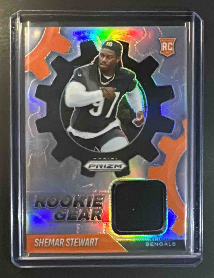 Card image for 2025 Panini Prizm Shemar Stewart #RGR-SST Rookie Gear MEM RC Bengals