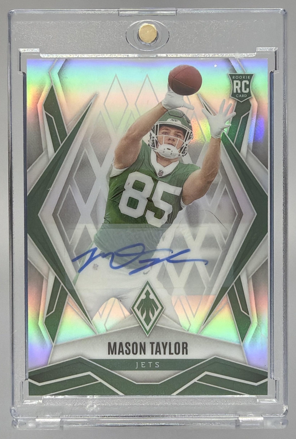 Card image for 2025 Panini Phoenix Mason Taylor Rookies Auto /199 #172 RC Jets