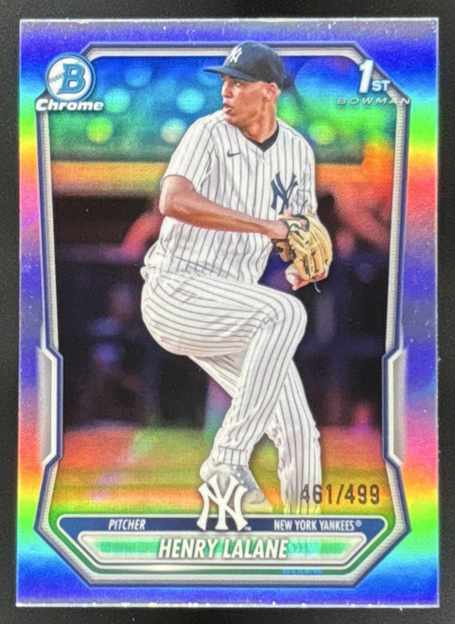Card image for Henry Lalane 2026 Bowman Refractor /499 Chrome Prospects New York Yankees