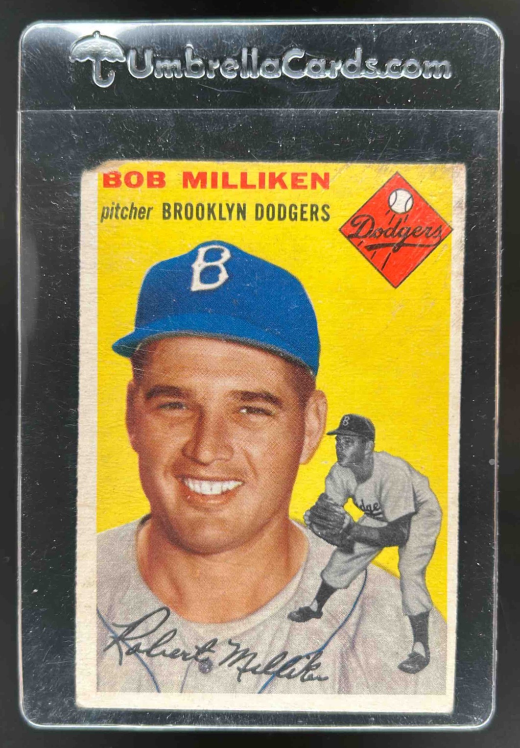 Card image for 1954 TOPPS BASEBALL BOB MILLIKEN #177