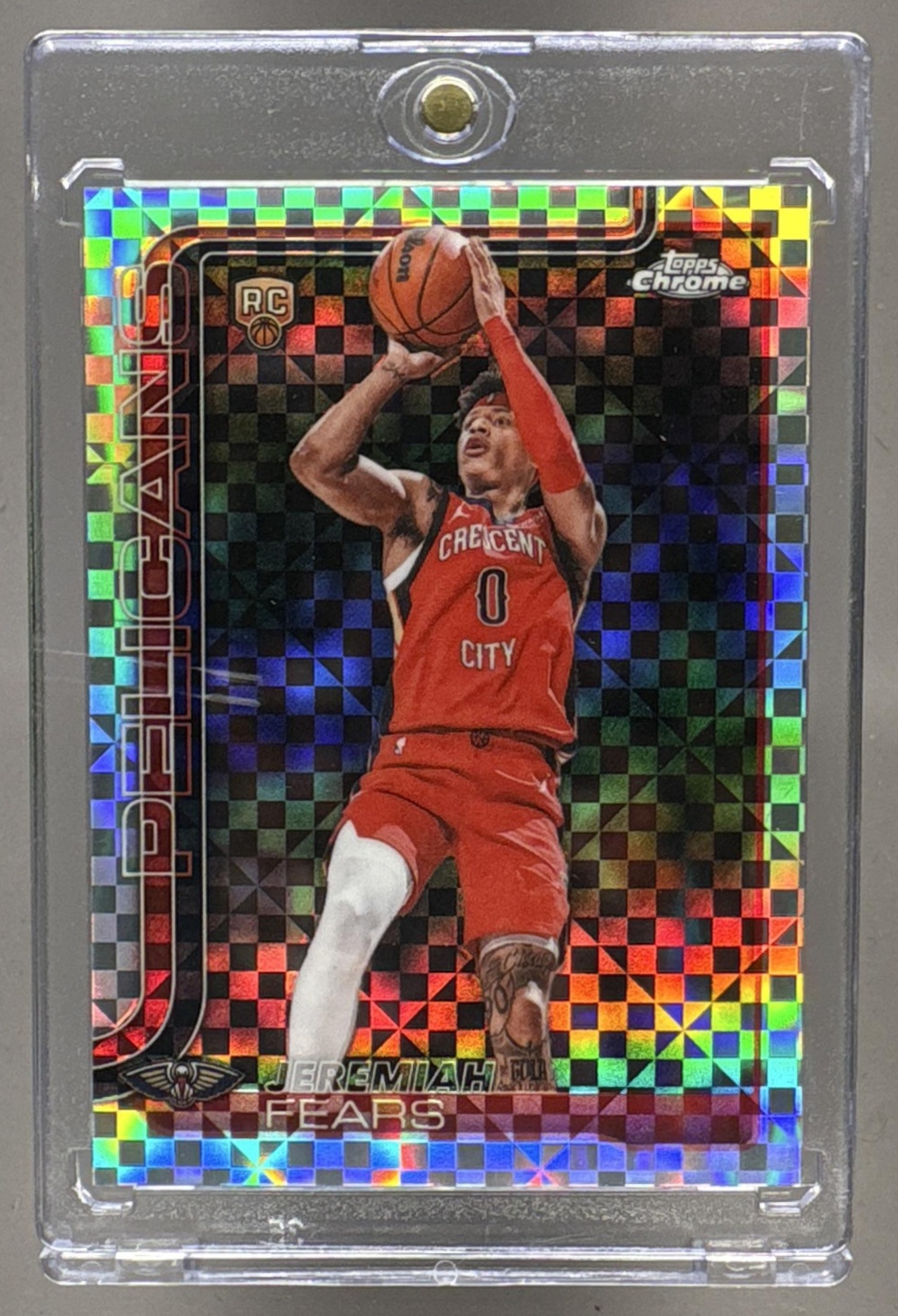 2025-26 TOPPS CHROME UPDATE JEREMIAH FEARS #157 X-FRACTOR RC PELICANS