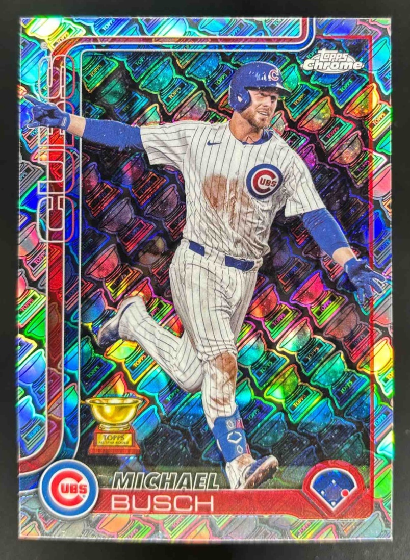 Card image for 2025 Topps Chrome Update Michael Busch CupFractor Variation #263 Cubs