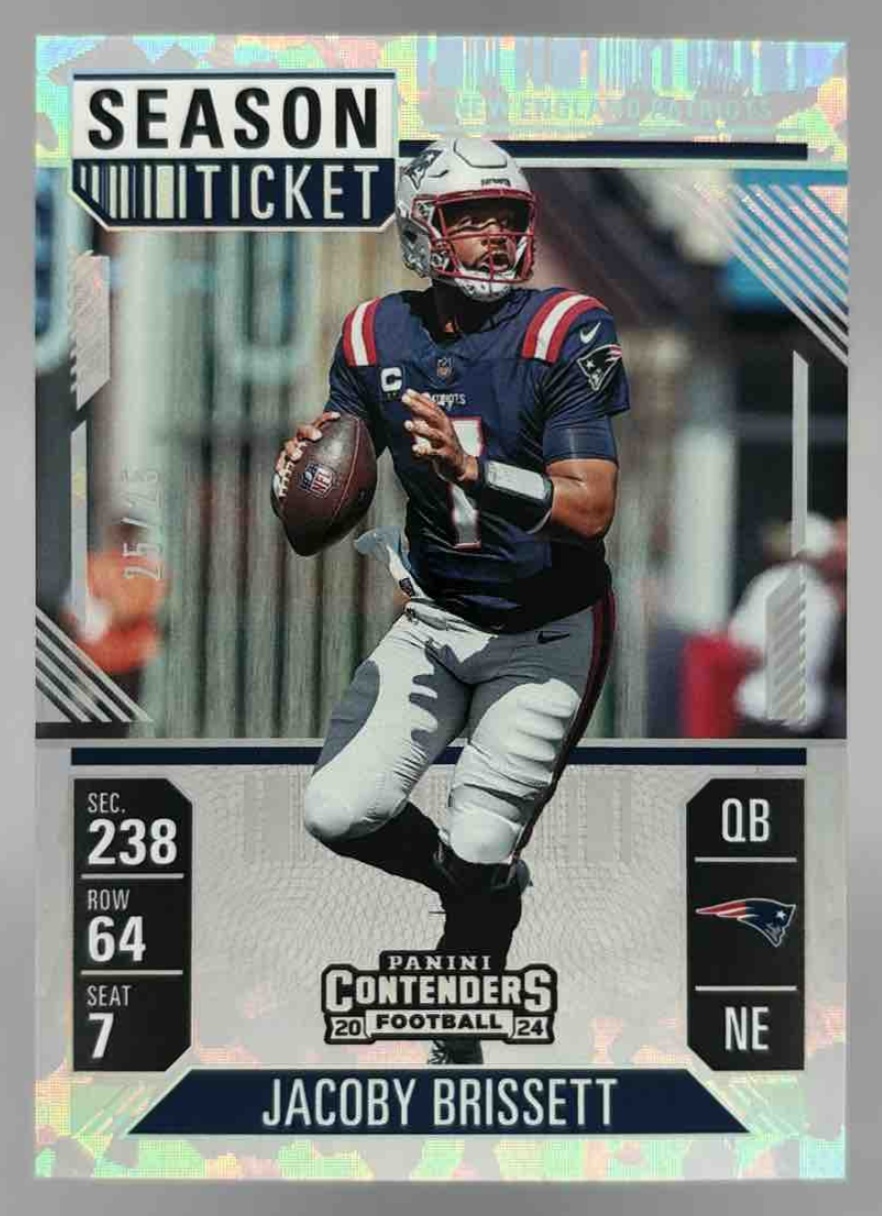 Card image for 2024 Panini Football Contenders Jacoby Brissett #67 New England Patriots