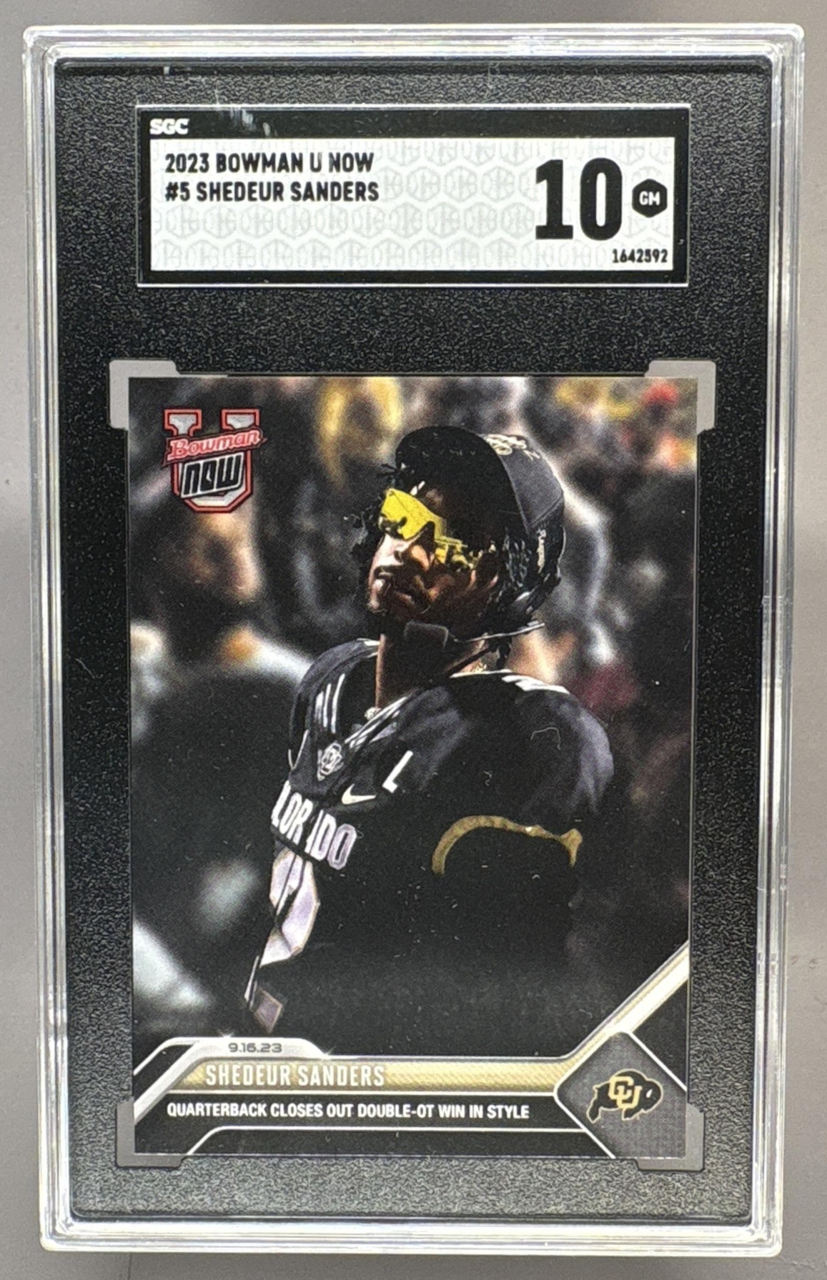 2023 BOWMAN U NOW SHEDEUR SANDERS #5 BUFFALOES SGC 10