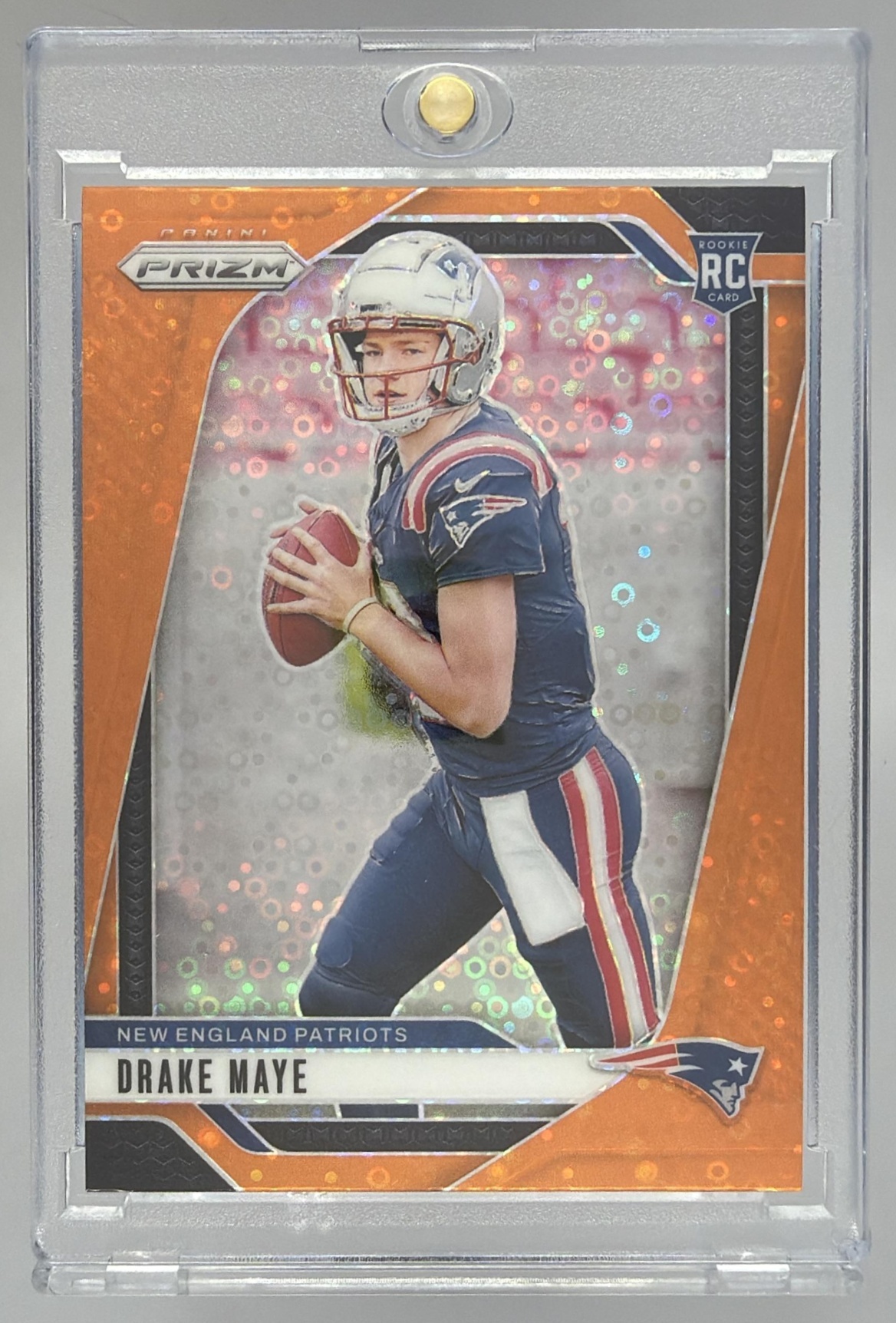 Card image for 2024 Panini Football Prizm Drake Maye Disco #329 RC New England Patriots