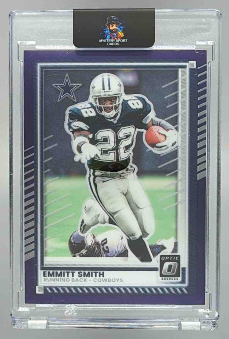 Card image for 2025 Panini Football Donruss Optic Emmitt Smith Ice Prizm /15 #5 Dallas Cowboys