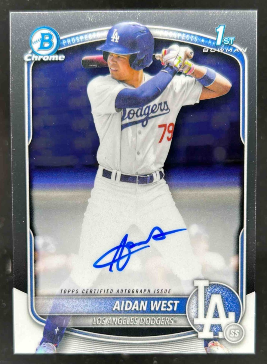 Card image for Aidan West 2025 Bowman Draft Chrome Prospect Auto