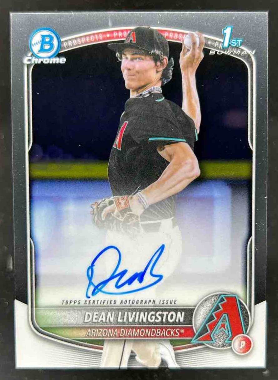 Card image for Dean Livingston 2025 Bowman Draft Chrome Prospect Auto