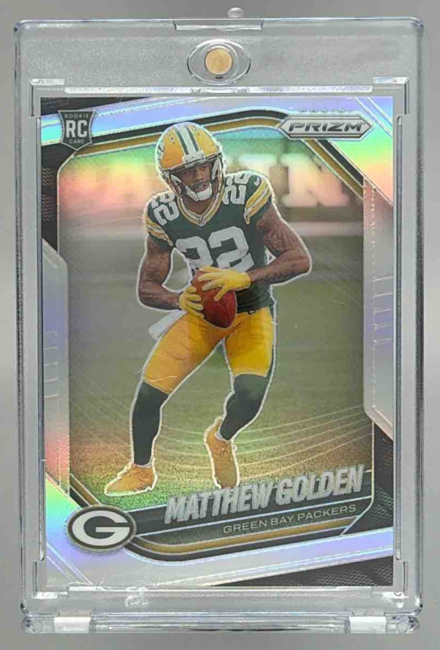 Card image for 2025 Panini Football Prizm Matthew Golden #326 RC Green Bay Packers