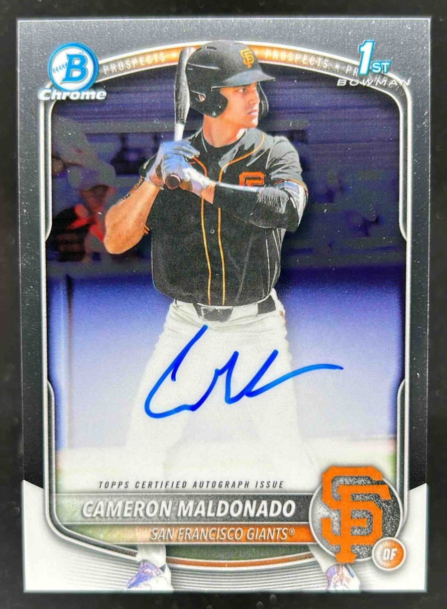 Card image for Cameron Maldonado 2025 Bowman Draft Chrome Prospect Auto