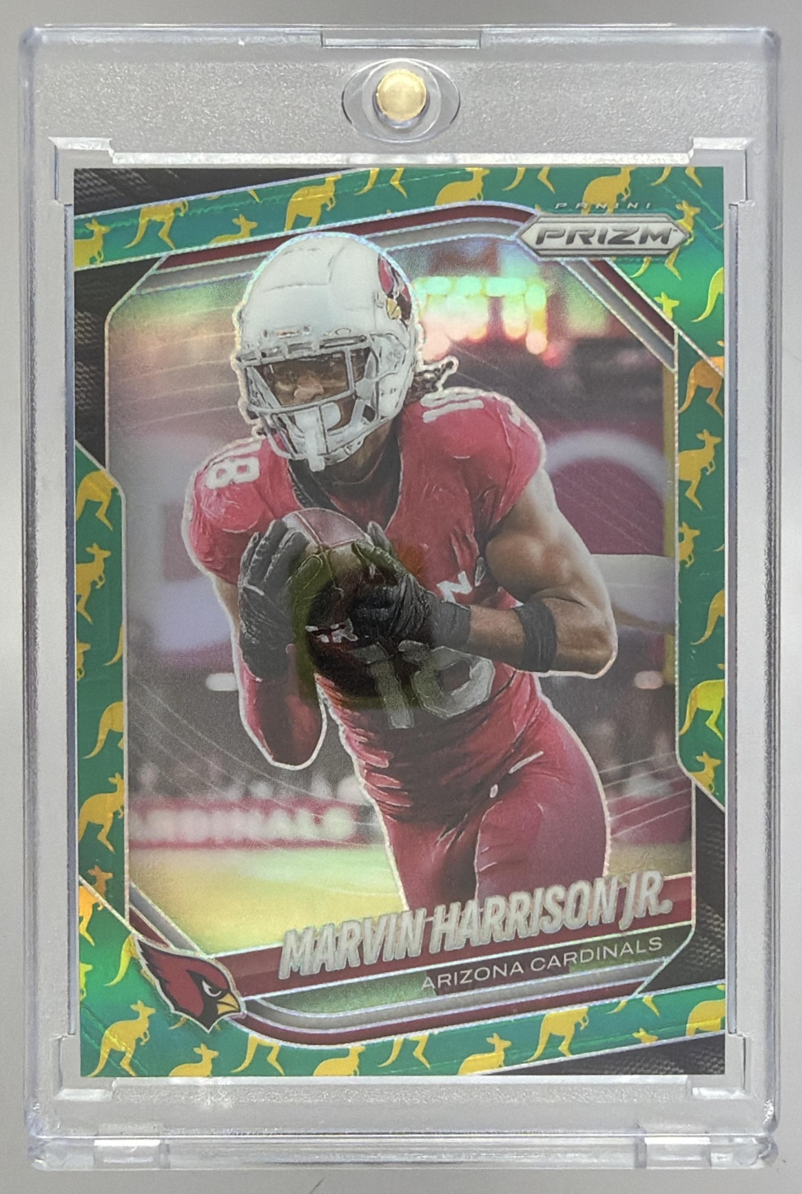 Card image for 2025 Panini Prizm Marvin Harrison Jr. Super Bowl LX /60 #28 Cardinals
