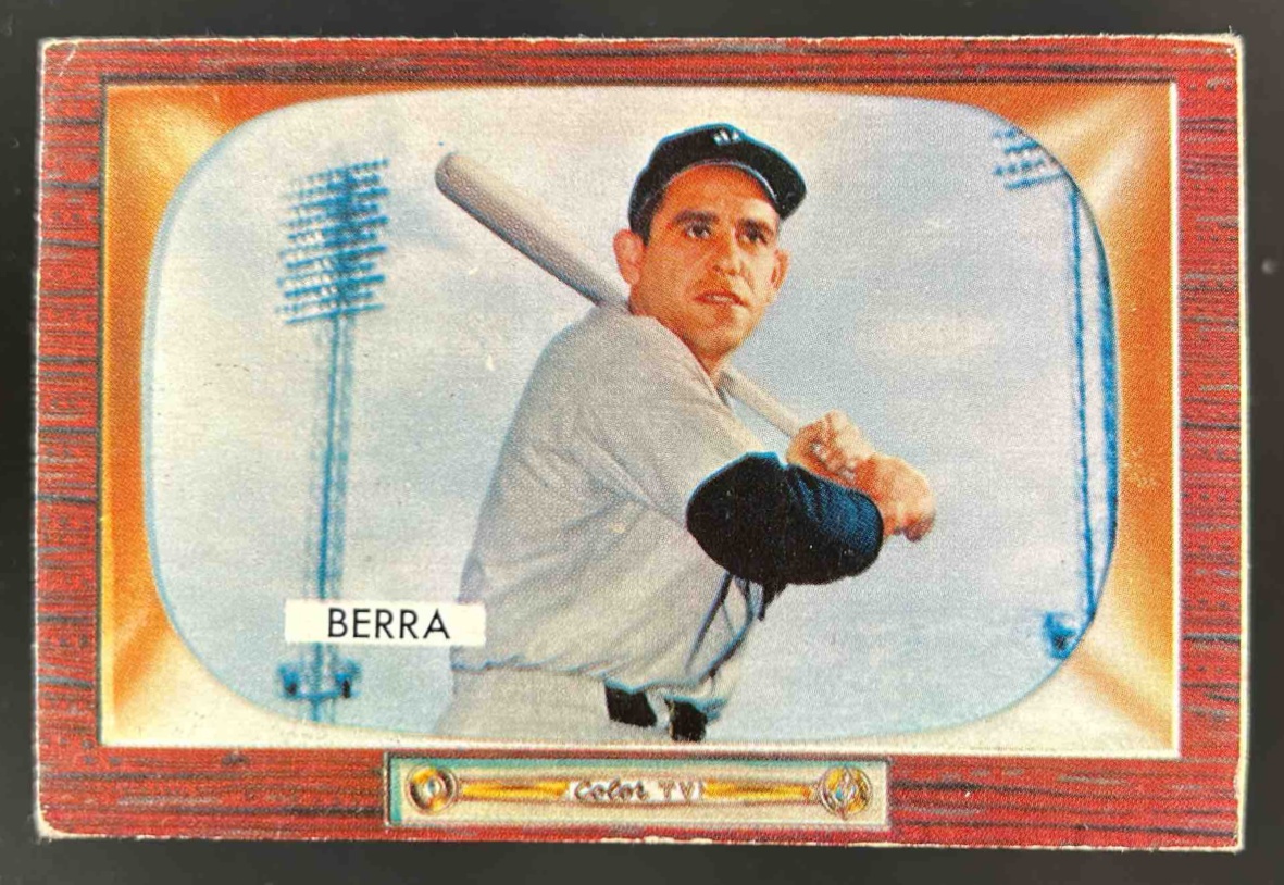 Card image for 1955 BOWMAN BASEBALL YOGI BERRA #168 NEW YORK YANKEES