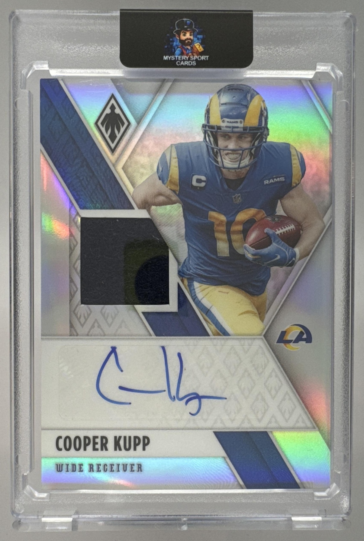 Card image for 2021 Panini Phoenix Cooper Kupp Veteran Auto Materials /50 #VAM-CKU Rams