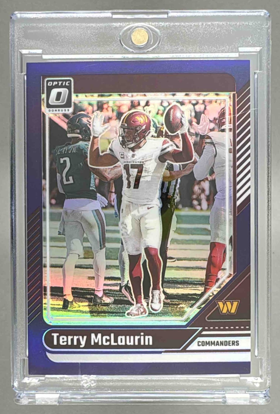 Card image for 2024 Panini Donruss Optic Terry McLaurin Purple /60 #196 Commanders