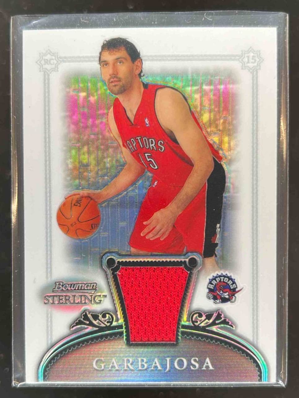 Card image for 2006-07 Bowman Sterling Jorge Garbajosa Refractor 151 /199 #65 MEM RC Rookie