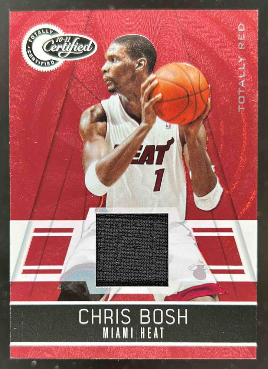 Card image for 2010-11 PANINI TOTALLY CERTIFIED CHRIS BOSH RED MATERIALS /249 #46 MIAMI HEAT