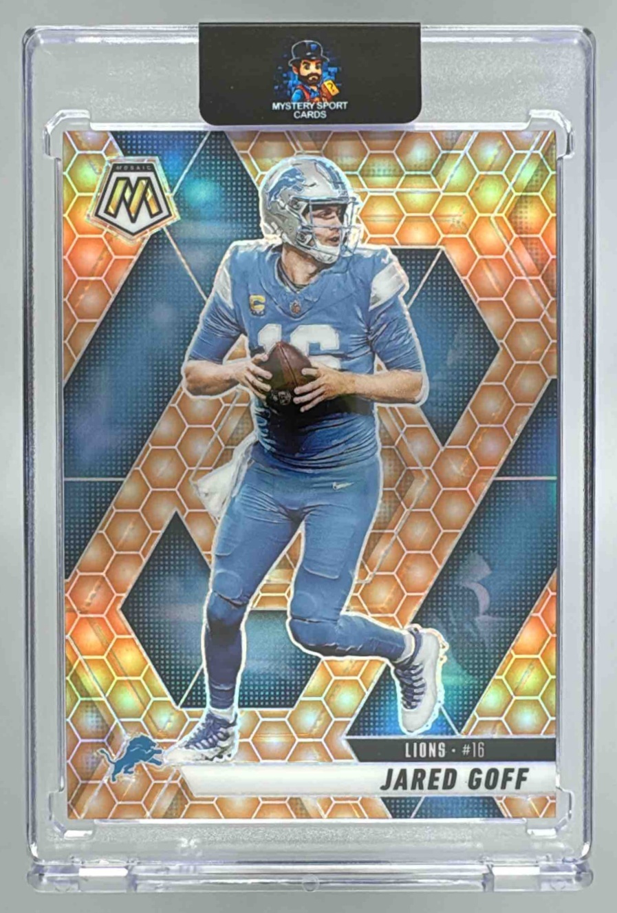 Card image for 2025 Panini Football Mosaic Jared Goff Honeycomb Prizm #194 Detroit Lions