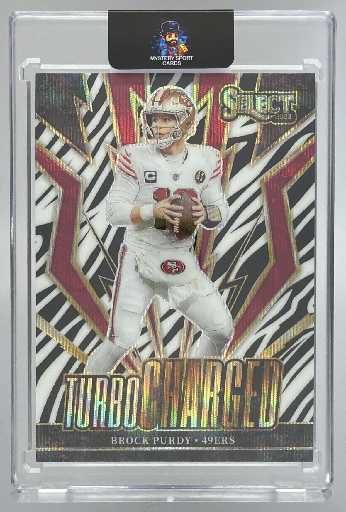 Card image for 2023 Panini Select Brock Purdy Turbocharged #TUR-BPU 49ers