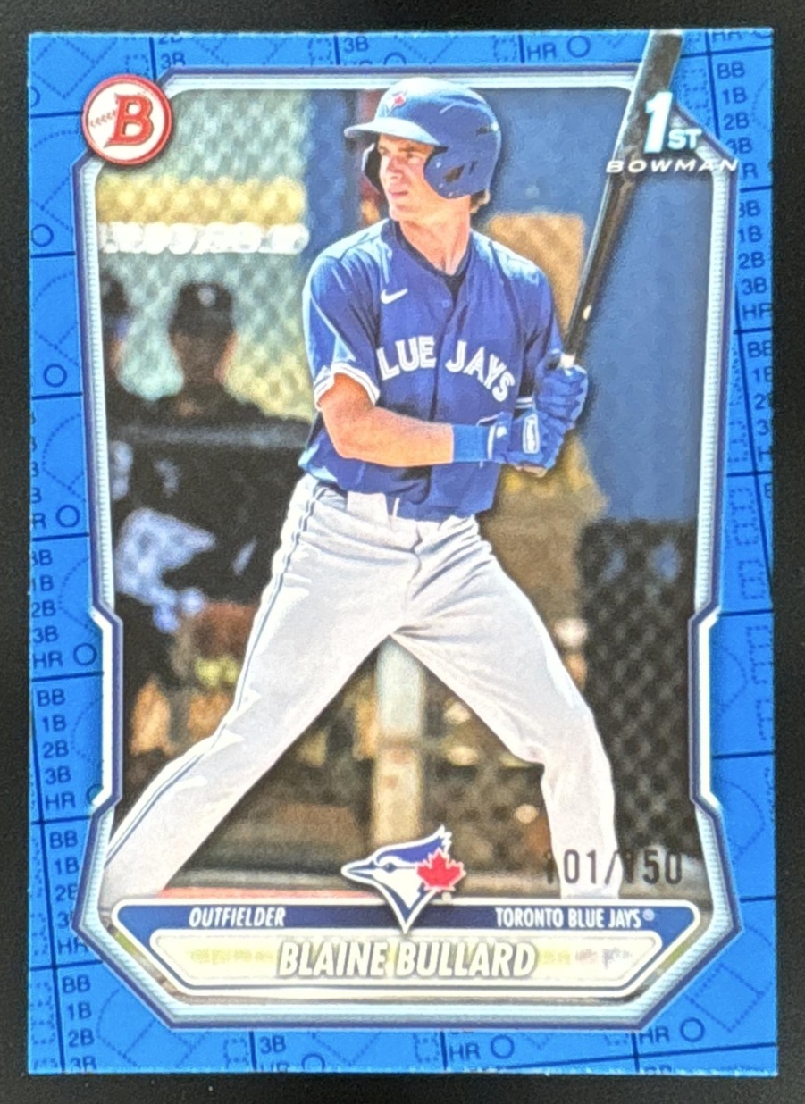 Card image for Blaine Bullard 2026 Bowman Blue Pattern /150 Prospects Toronto Jays