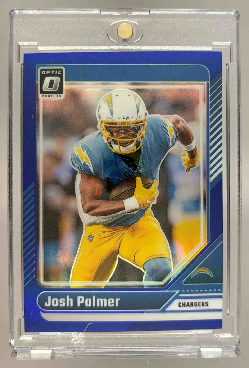 Card image for 2024 Panini Donruss Optic Josh Palmer Blue /199 #109 Chargers