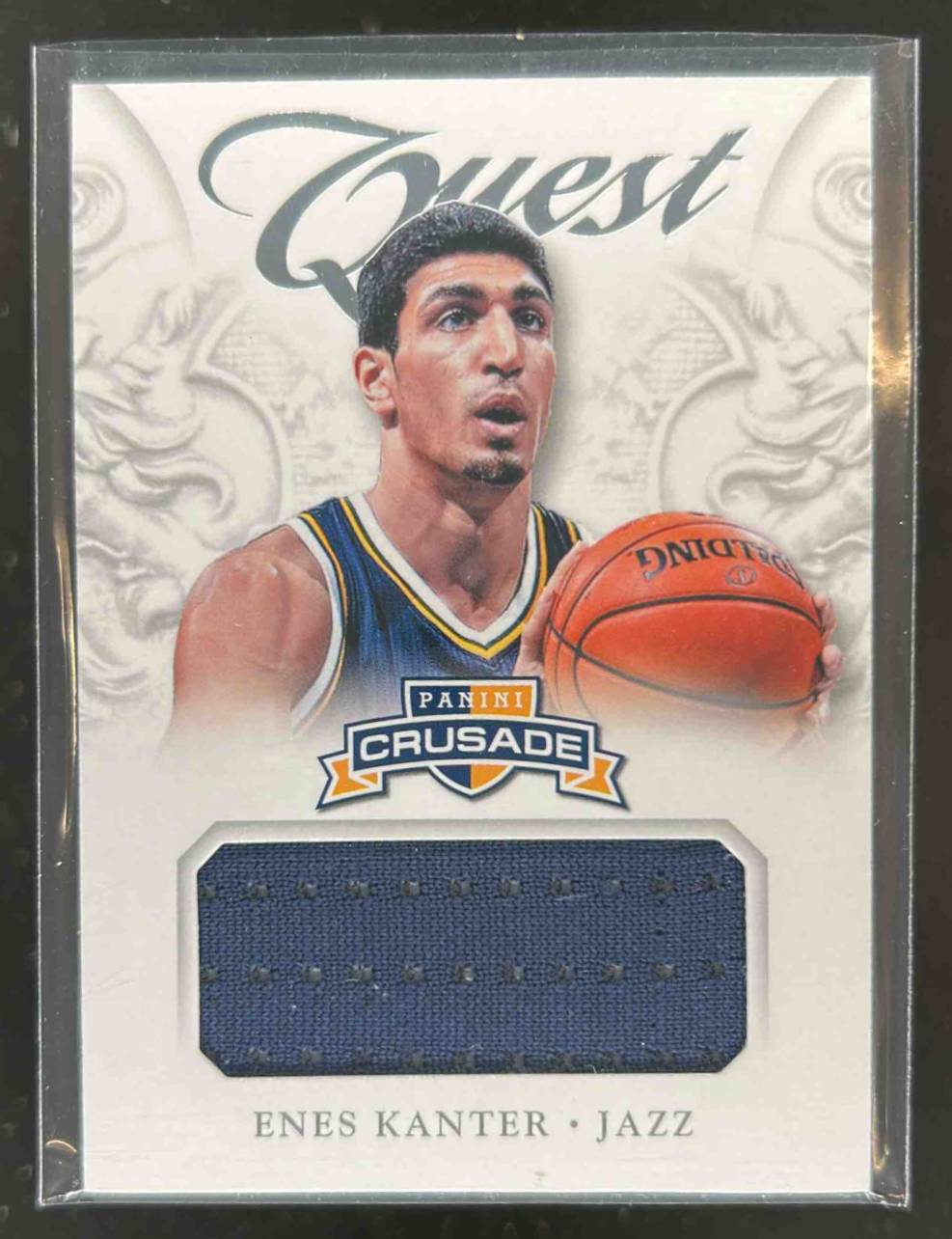 Card image for 2012-13 PANINI CRUSADE ENES KANTER QUEST MEMORABILIA #25 RC ROOKIE UTAH JAZZ