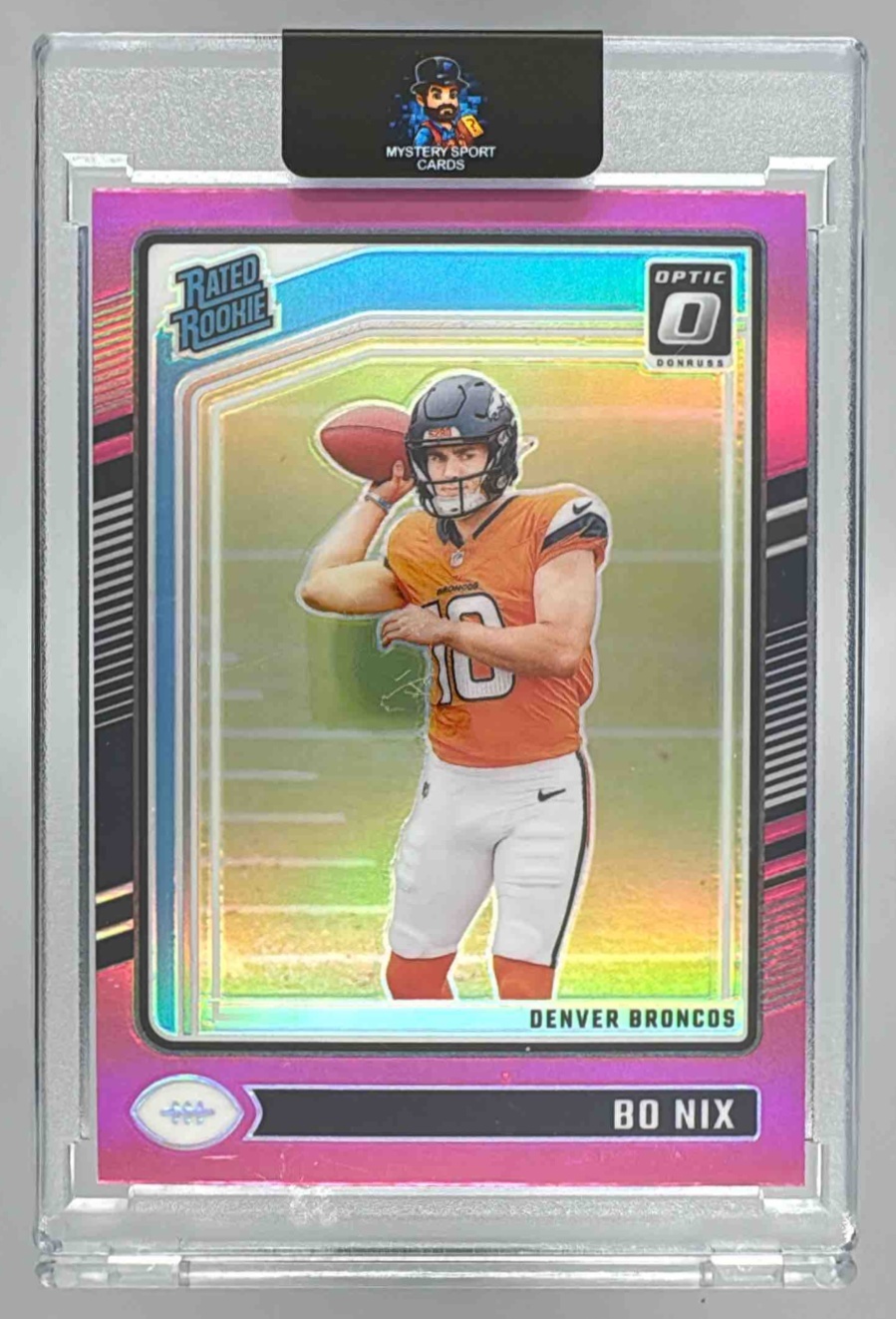 Card image for 2024 Panini Football Donruss Optic Bo Nix #209 Rated Rookie Denver Broncos