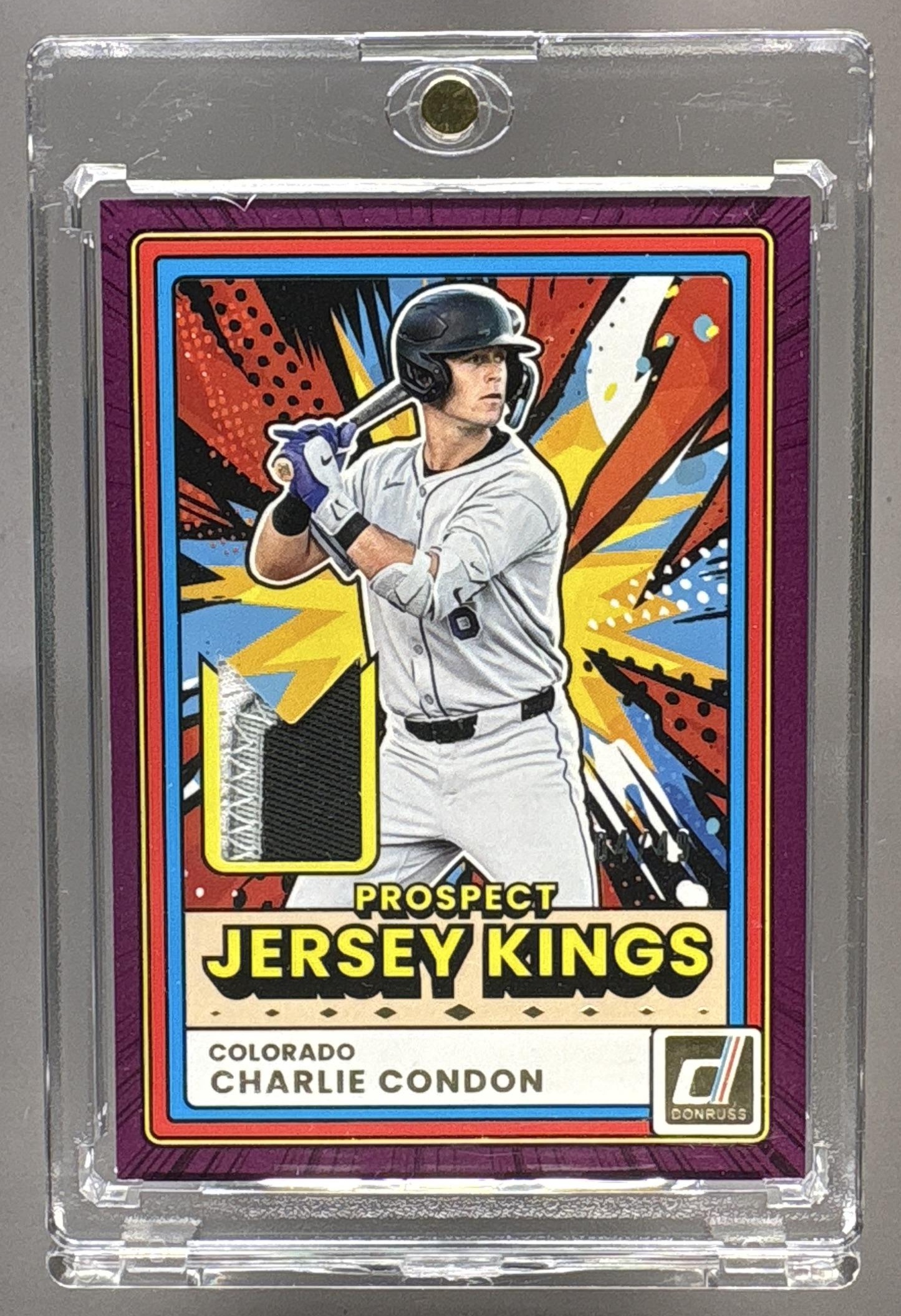 2026 PANINI DONRUSS CHARLIE CONDON #PJK-CC PROSPECT JERSEY KINGS PATCH ROCKIES