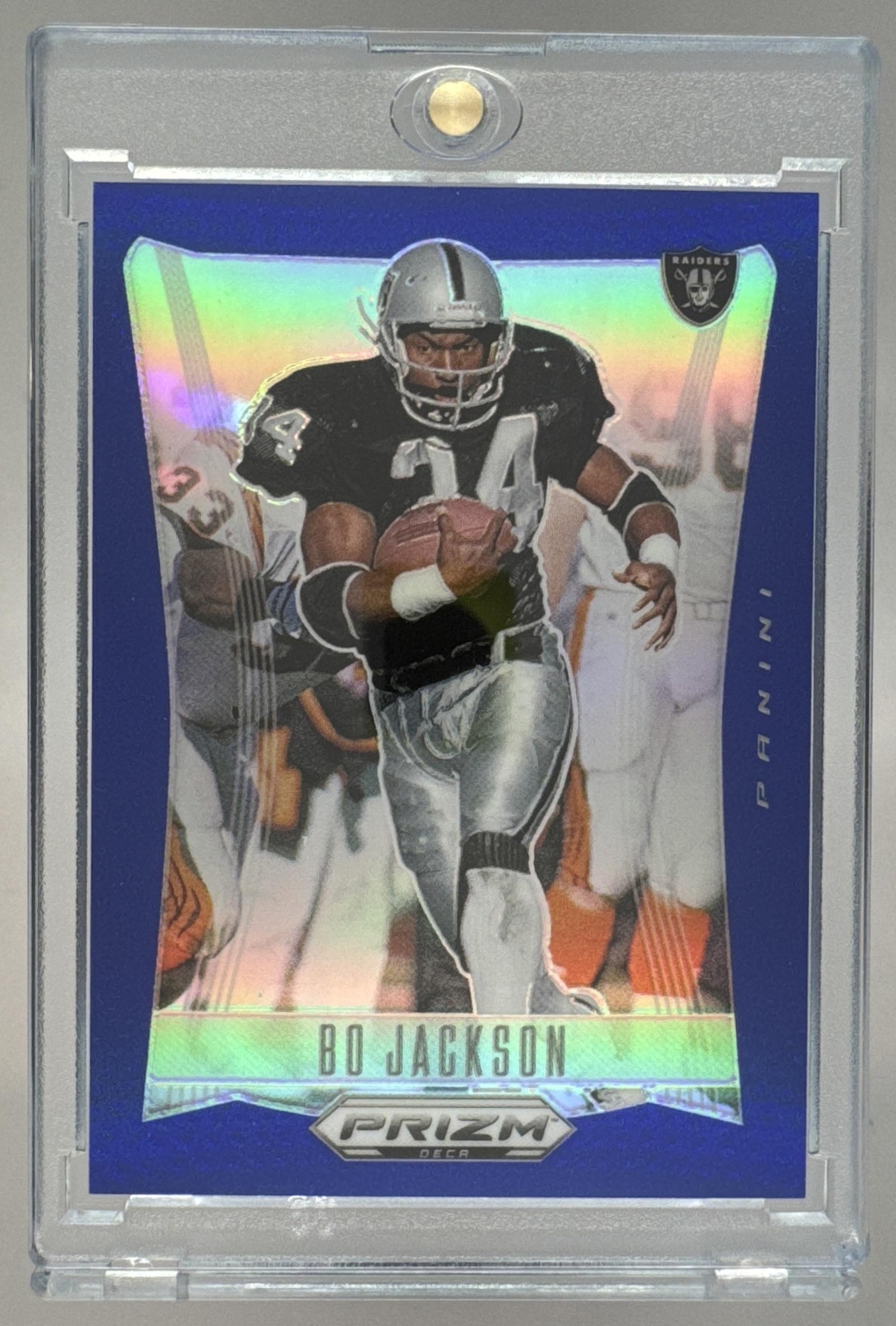 Card image for 2024 Panini Football Prizm Deca Bo Jackson Blue /149 #172 Los Angeles Raiders