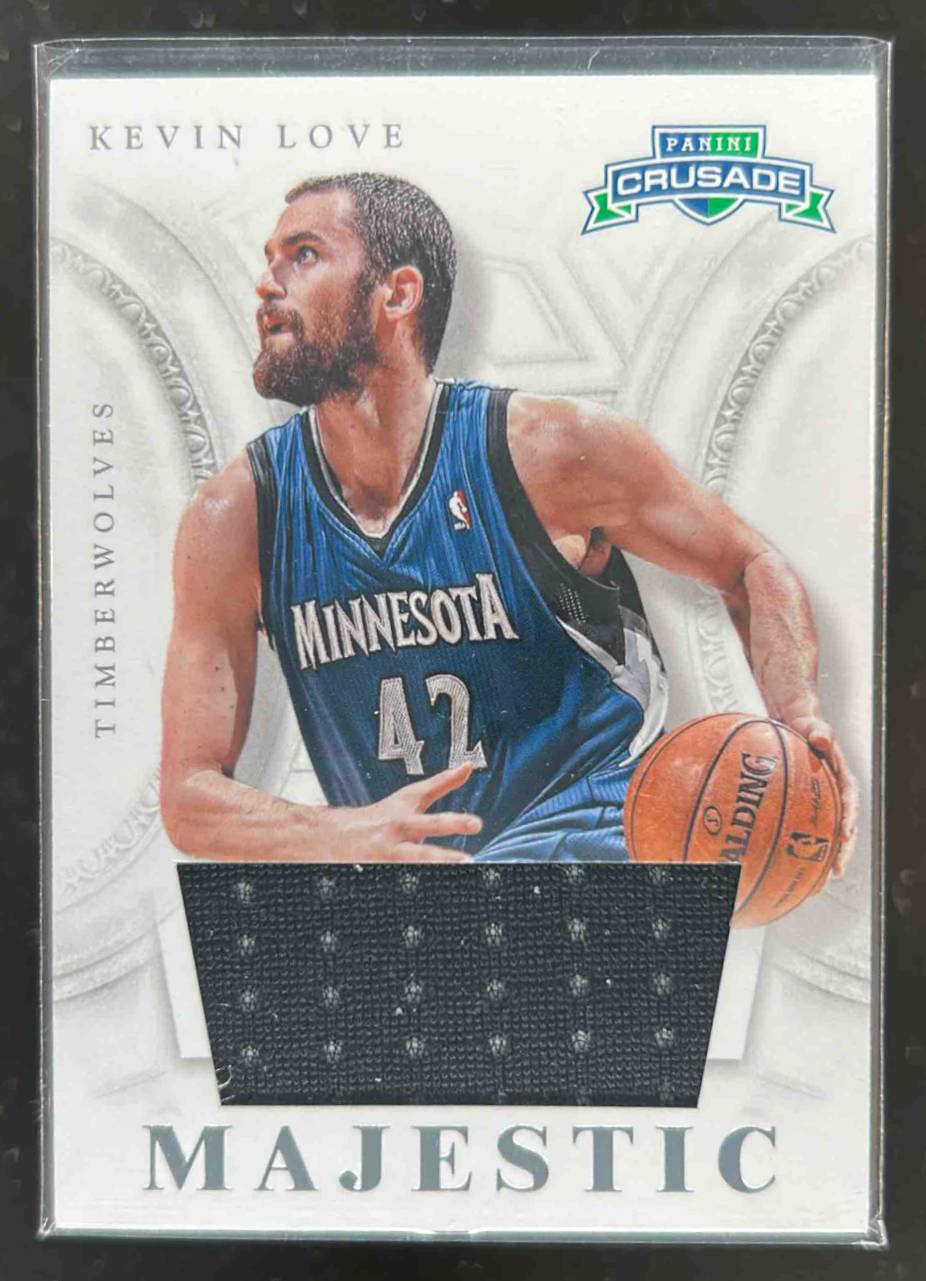 Card image for 2012-13 PANINI CRUSADE KEVIN LOVE MAJESTIC MATERIALS #93 MINNESOTA TIMBERWOLVES