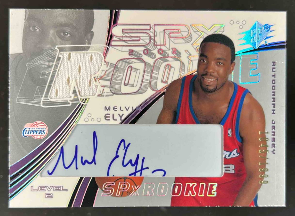 Card image for 2002-03 SPX MELVIN ELY /1999 #122 MEM AUTO RC ROOKIE LOS ANGELES CLIPPERS
