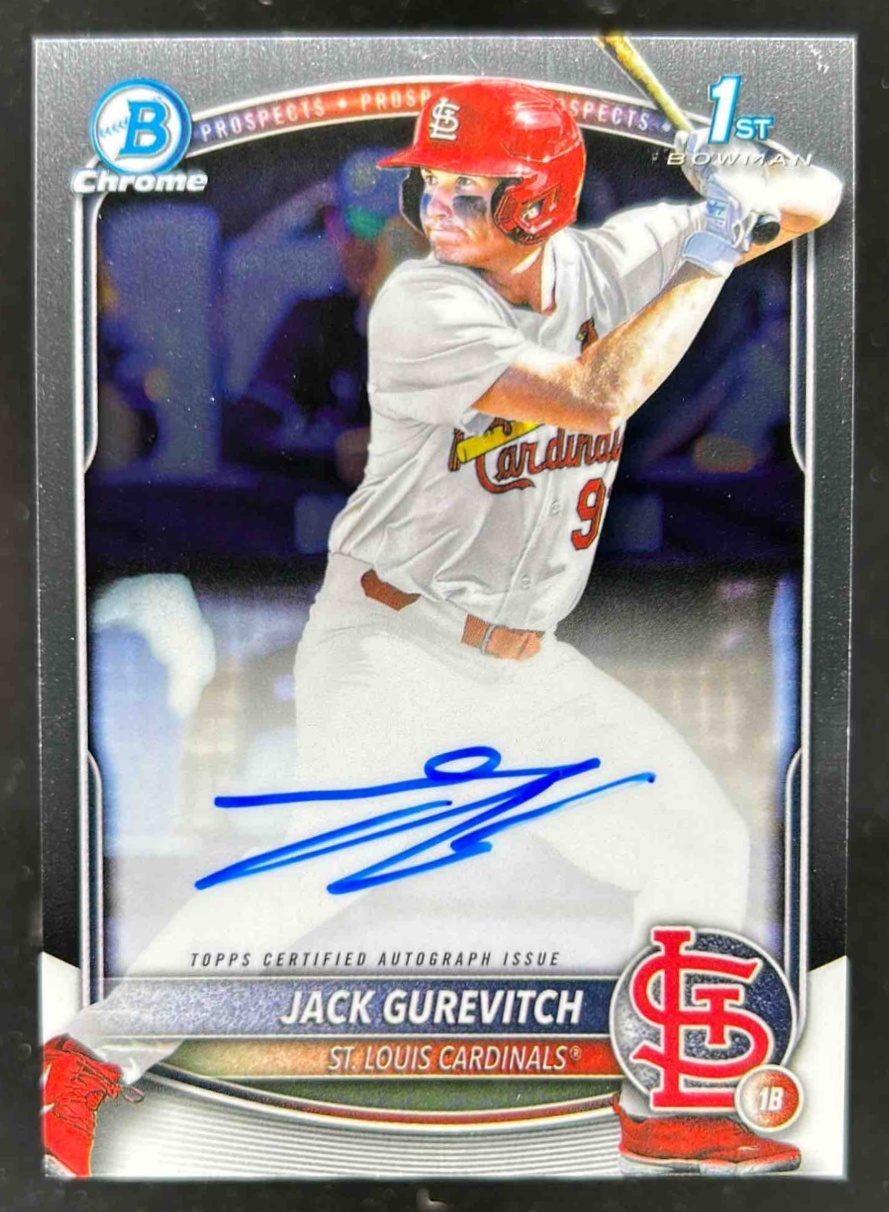 Card image for Jack Gurevitch 2025 Bowman Draft Chrome Prospect Auto