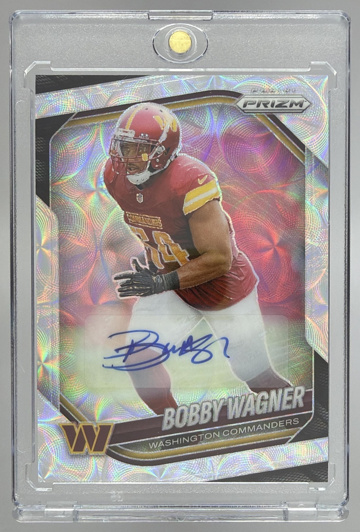 Card image for 2025 Panini Prizm Bobby Wagner Choice Auto /100 #261 Commanders