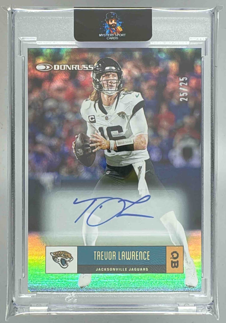 Card image for 2025 Panini Donruss Trevor Lawrence Retro 2005 Auto /25 #R05- Jaguars