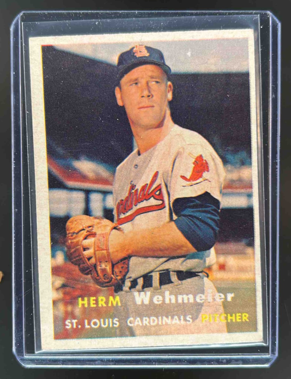 Card image for 1957 TOPPS HERM WEHMEIER #81 ST. LOUIS CARDINALS